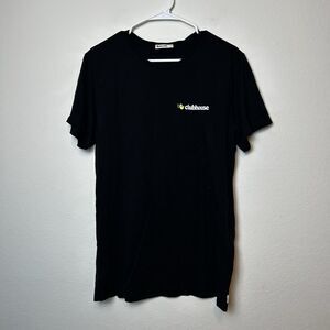 Marine Layer T Shirt Mens Large Black Cotton Modal Clubhouse Logo Graphic Casual